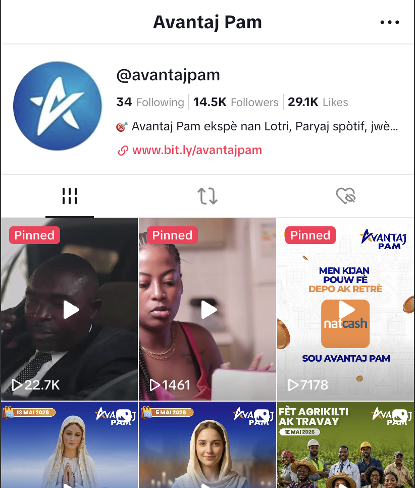 Avantaj Pam TikTok official social media preview